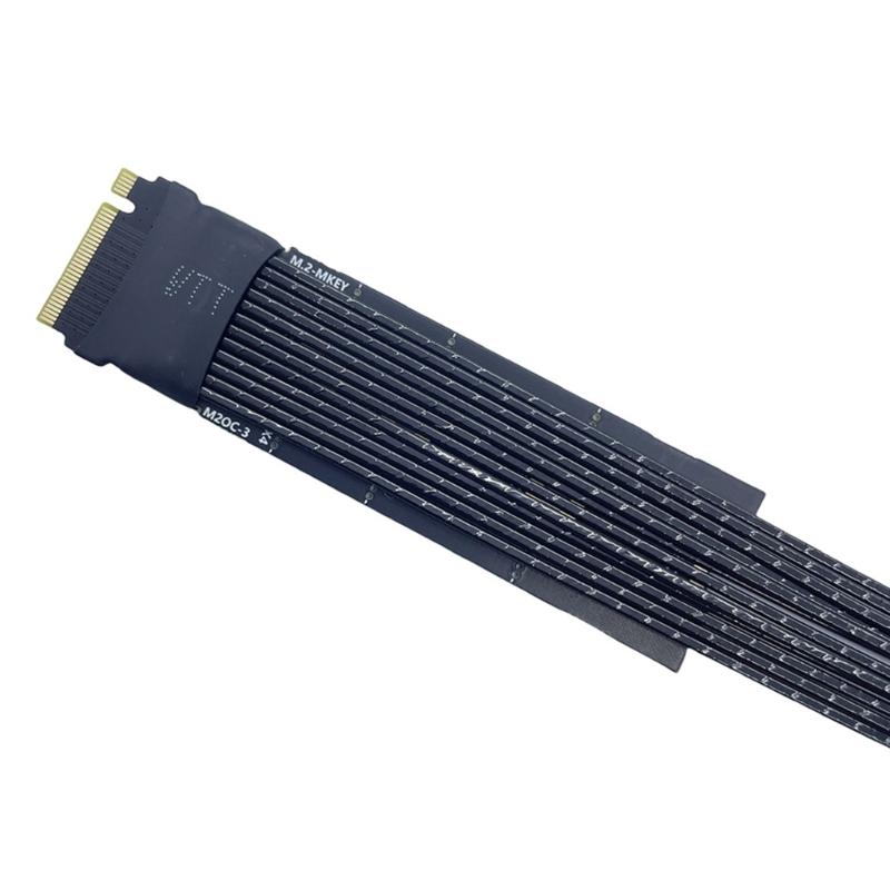 M.2 to Oculink 4i Extension Cable PCIe4.0 Gen4 Silver Plated Cable for M.2 M Key NVME to SFF8611 Adapter Cable