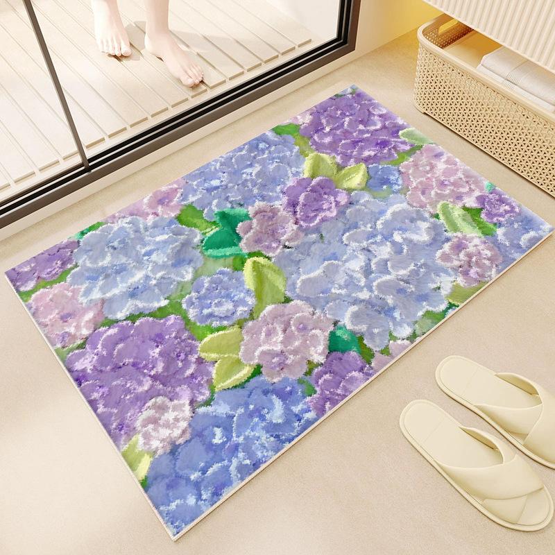 Cartoon Carpet Bathroom Absorbent Soft Floor Mat Bedroom Bedside Decorative Floor Mat Resistant To Dirt