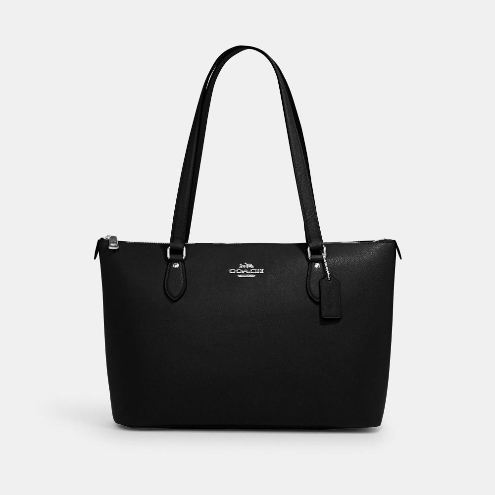 

Сумка-тоут Coach Gallery серебристо-черная
