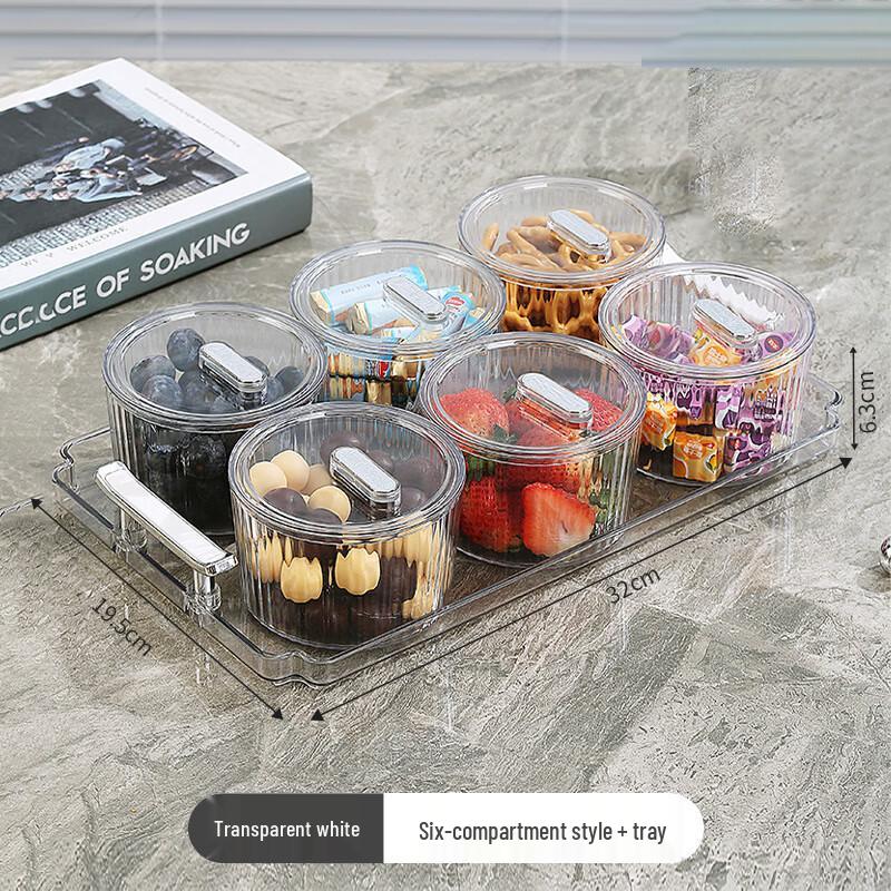 Круглая тарелка для закусок ZISIZ с шестью отделениями