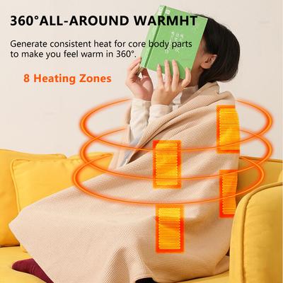 Electric Heating Blanket USB Heated Shawl Electric Heating Shawl Blanket Portable USB Heating Shawl Heating Pad Warming Blanket