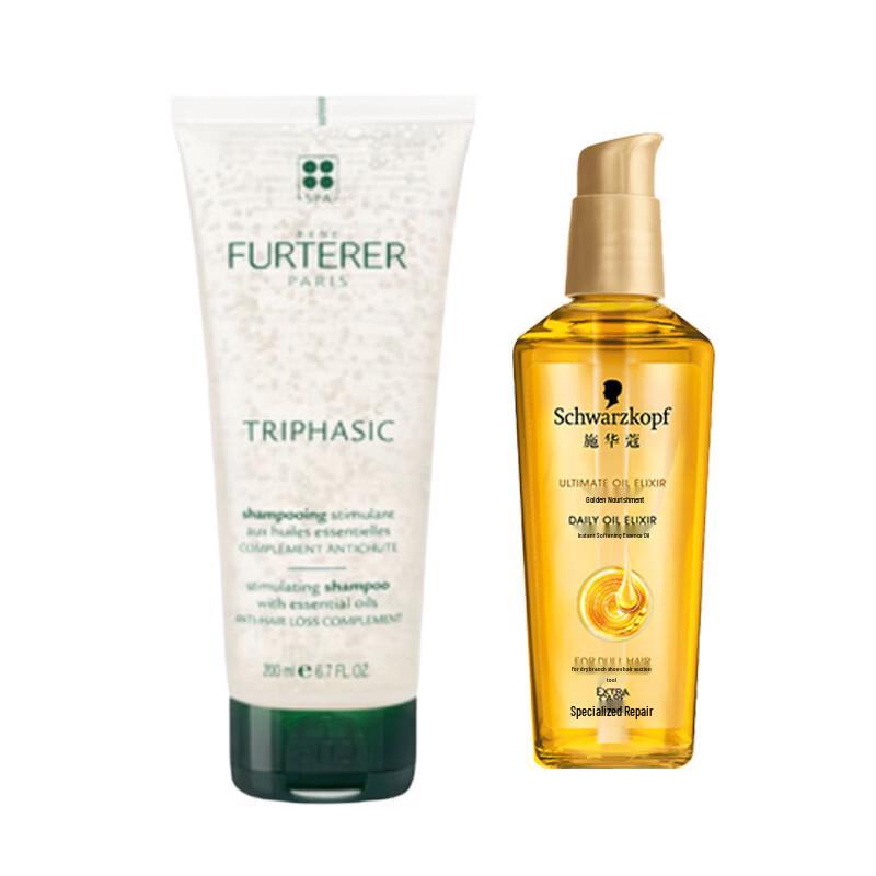 Rene Furterer Anti-Hair Loss Shampoo & Schwarzkopf Hair Oil Set