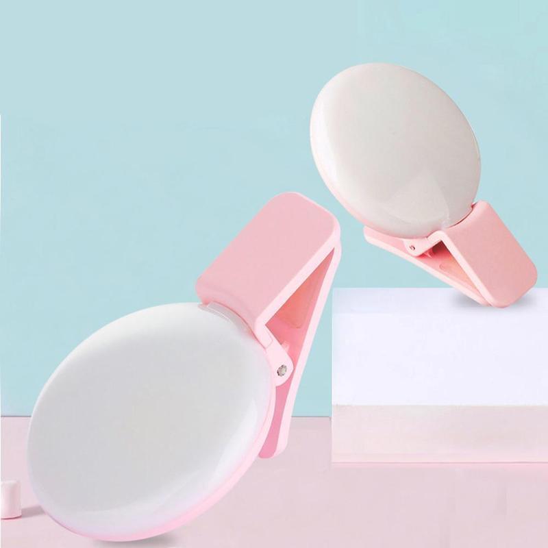 Mobile Phone LED Selfie Ring Light Portable Mini Durable Practical Three Stop Dimming Circle Photography Clip Fill Light