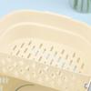 Cesto Organizer in Plastica con Manici Drenante Contenitore per Articoli da Toeletta Cesto Impilabile per Bagno Cucina Campeggio Palestra