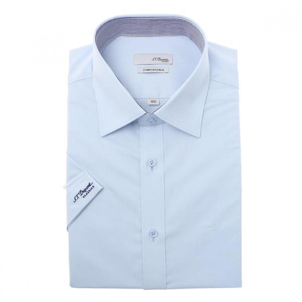 

S.t. Dupont Short Sleeve Slim Fit Stretch Blue Shirt Se6mm22hs921sbu 95