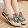 Order A Size Up Women's Casual Slip-On Flats, Breathable Fabric Upper with Rubber Sole, All-Season