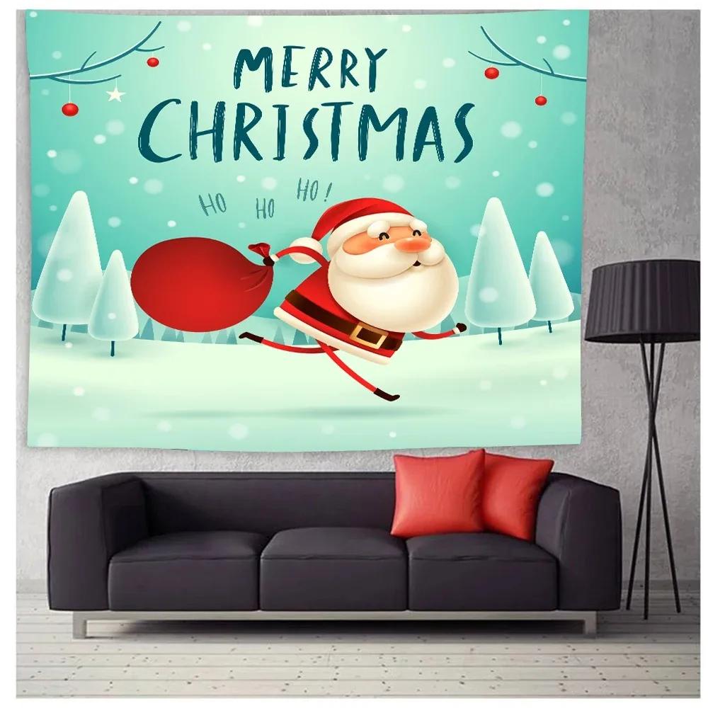 

Christmas Abstract Santa Claus Tapestry Living Room Sofa Home Decor Christmas Gift 100x75cm