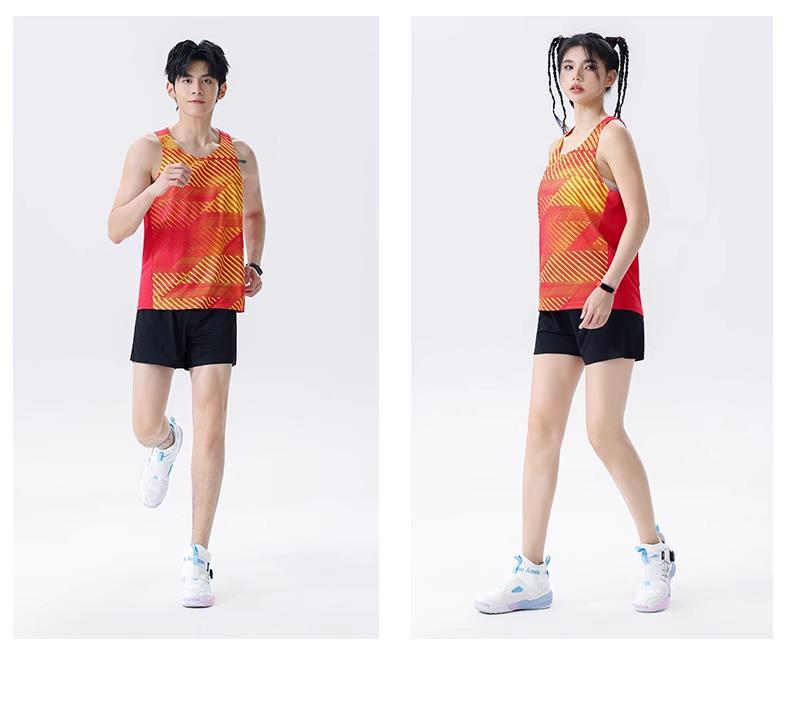 Unisex Track & Field Suit Set - Training Vest & Three-Point Pants for Running & Hurdles