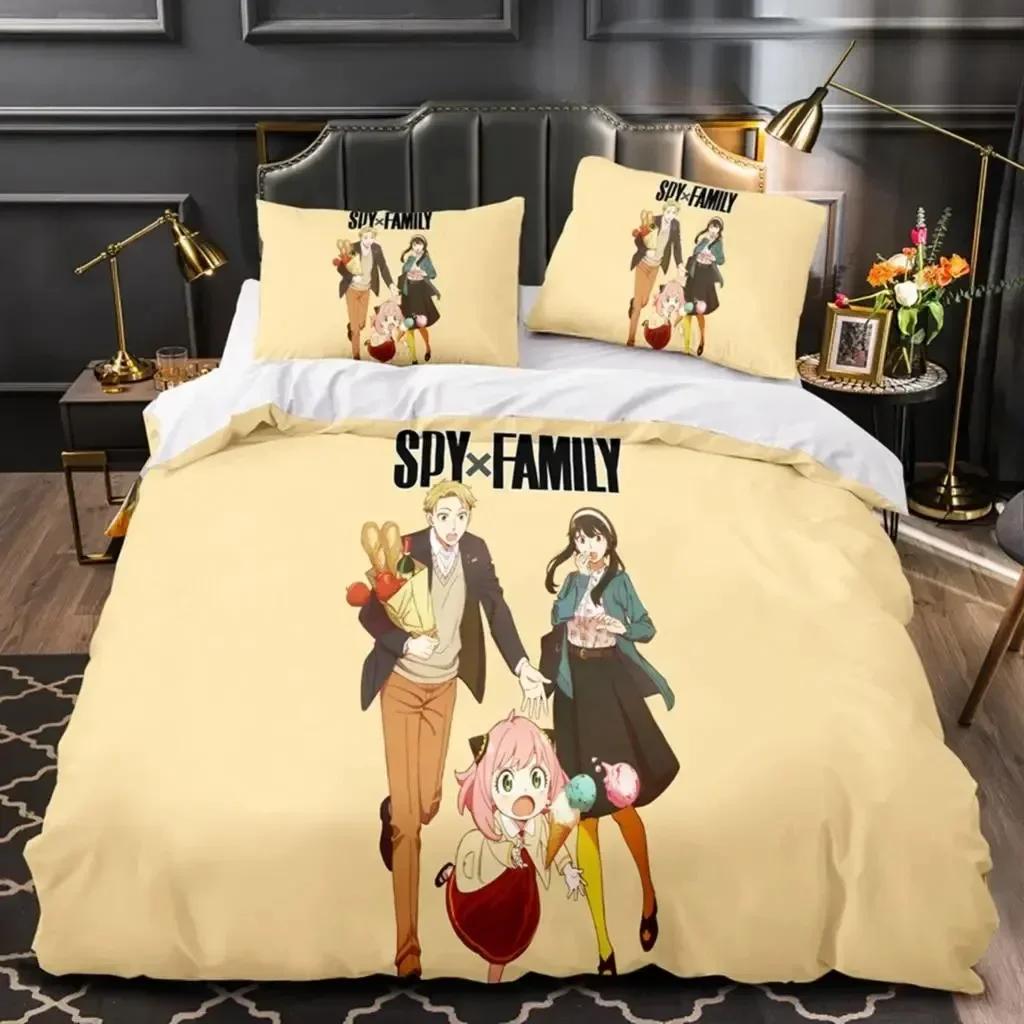SPY×FAMILY Anime Prikrývka Posteľné Súpravy Kreslená Obliečka na Prikrývku Obliečka na Vankúš Plná Veľkosť Queen King Prikrývka Jednolôžková Dvojlôžková Posteľ