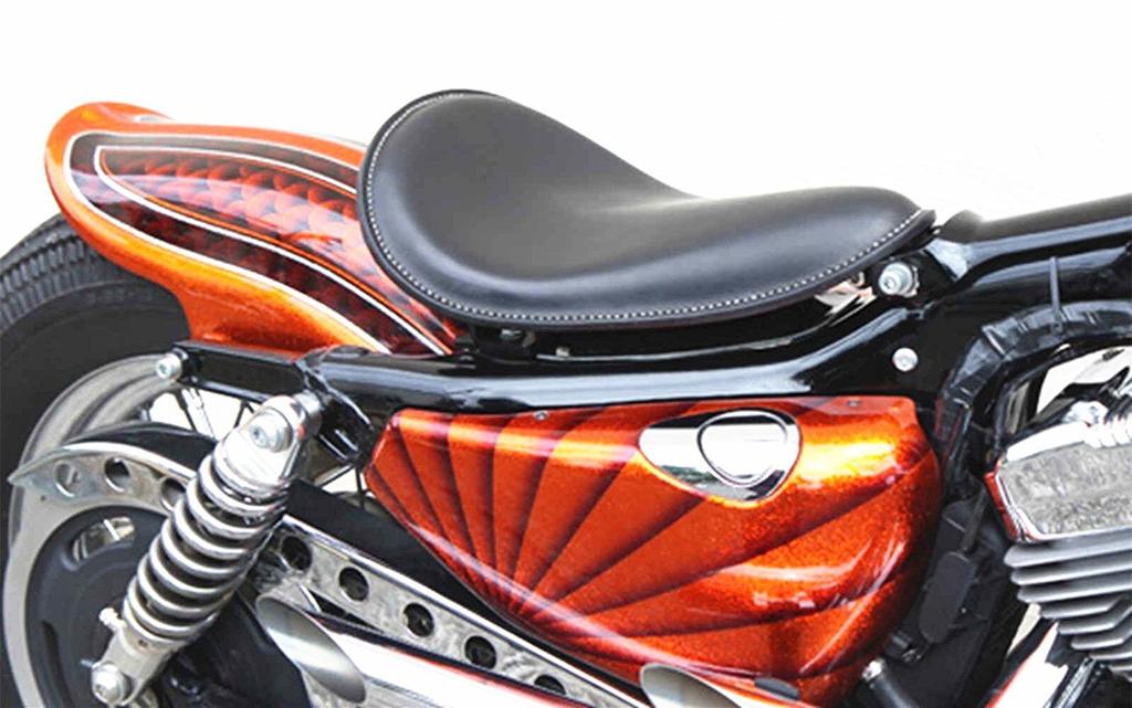 Szmsmy Black Springs Solo Seat Bracket Kit for Kawasaki Suzuki Honda Yamaha Harley Sportster Bobber Chopper