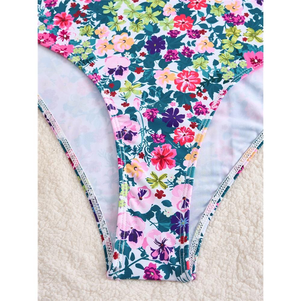 Large Size Swimsuit Print High Waist Sexy Sexy Split Bikini For Women