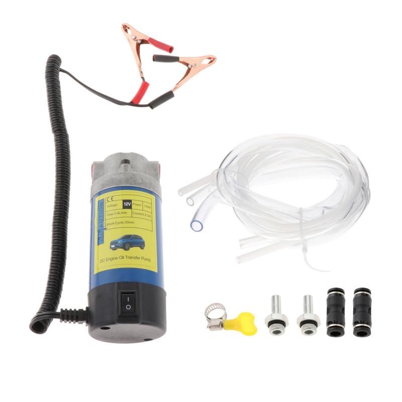 Portable Oil Transfer Suction Pump Pump Oil Suction Electric 100W 12V Oil Change Pump Extractor Fits for Motorbike Adults Men