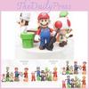 Super Mario Estatueta Modelo Figuras de PVC Toppers de Bolo Enfeites de Painel de Carro 5-10cm