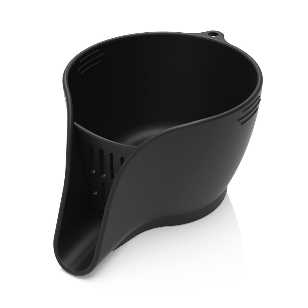 

Multifunction Drain Basket with Spout Sink Strainer for Washing Fruits for Salad чорний