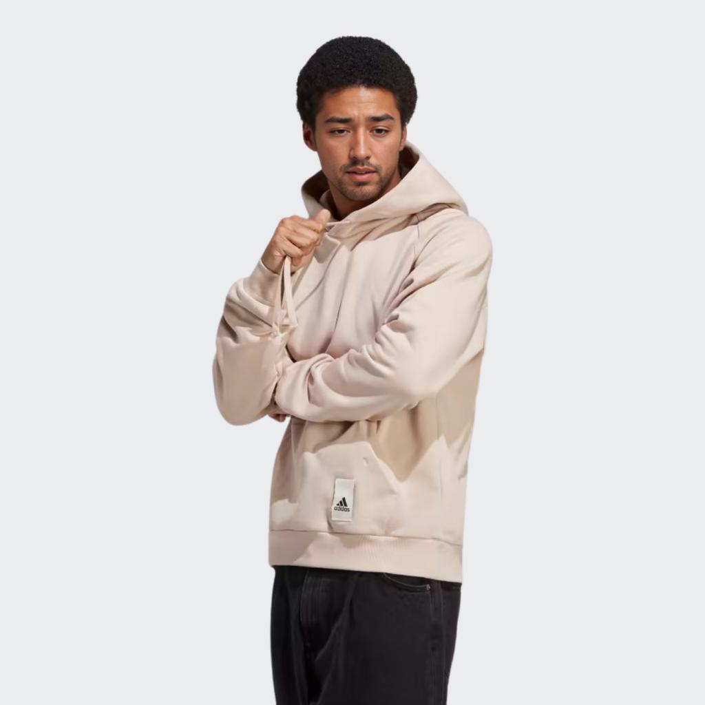 adidas Caps Hd Solid Color Logo Sports Casual Hoodie Men Tops Heather-Grey IA9341