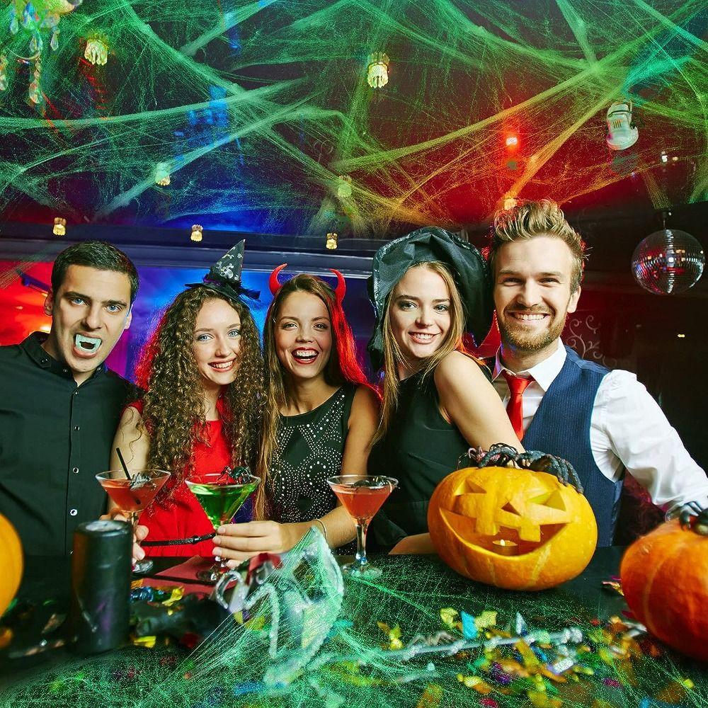 3/6/10 Meters Glow in The Dark Spider Web Polyester Halloween  Cobwebs  Home/Outdoor Decor