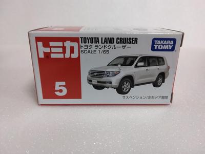 Carrinho Miniatura Diecast Tomica No. 5 Toyota Land Cruiser, com Estojo Transparente, Fabricado na China
