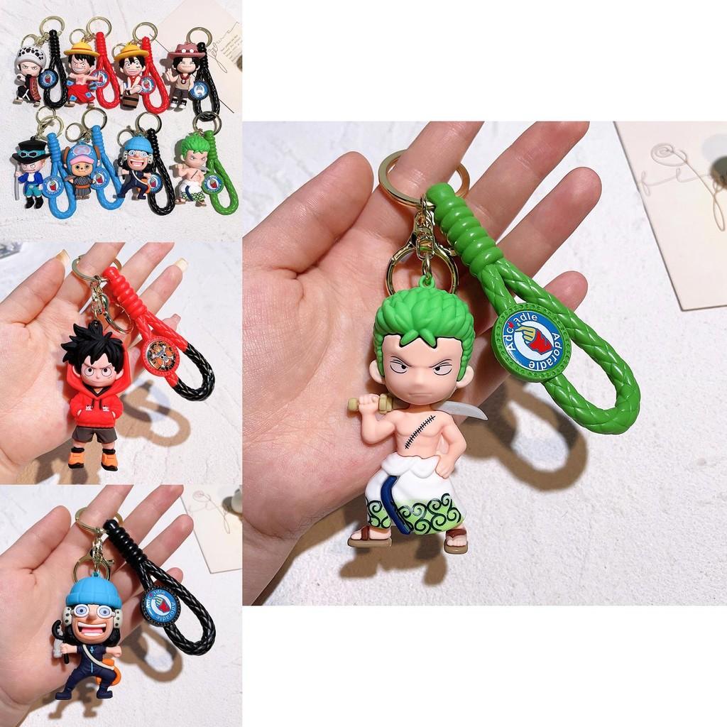 Charming One Piece Keychain Luffy Nami Sanji Zoro Silicone Material Ideal For Parties