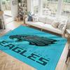 Philadelphia Eagles Design Kristall-Samt-Teppich Gemütlich Nicht?Rutschfester Teppich mit Aufdruck für Schlafzimmer Wohnzimmer Eingang