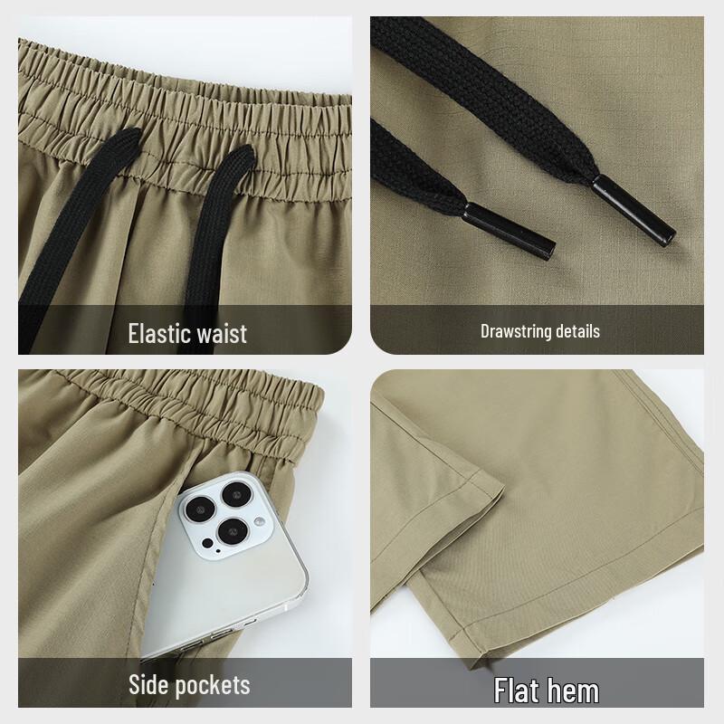 NASA GISS Men's Wrinkled Cargo Loose Straight Leg Pants