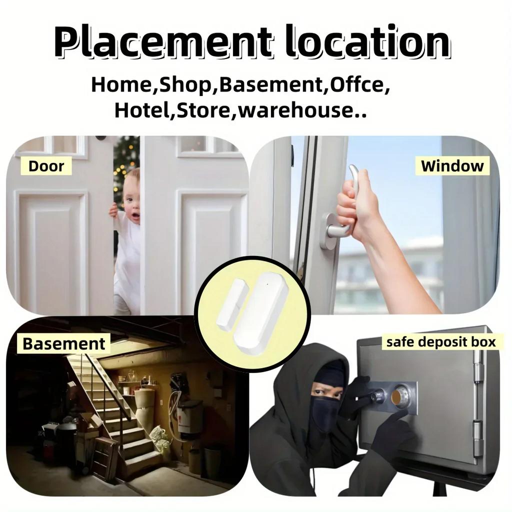 Tuya Zigbee Door Sensor Window Contact Sensor Open Closed Detector Smart Home Alarm Security Protection Work with Smart Life