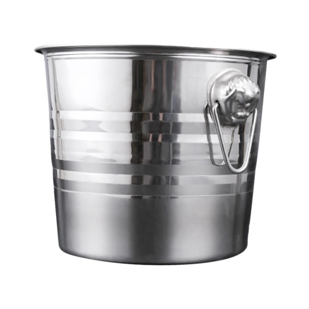Ice Bucket Stainless Steel Bin for Cocktail Parties Chilling Beer Bottle