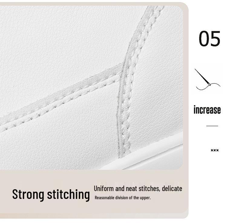 Spring Men's 10cm Height-Boosting Casual White Board Shoes: Comfortable & Versatile
