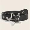 Punk Style Star Buckle Decorative Belt with Multiple Holes Small Star Shaped Eyes Multifunctional Belt Vintage Rivet Waist Belt