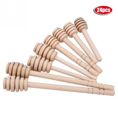 24 Stück Holz Honigstäbchen Honiglöffel Partyzubehör Holz Honiglöffelstiel Für Honigtopf Langer Griff Rührstab Cuchara Miel