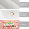 Nuxovilar Happy Birthday Banner - Large 71x43 Inch Pastel Rainbow Clouds Party Backdrop for Kids, Yard Sign, Birthday Decorations