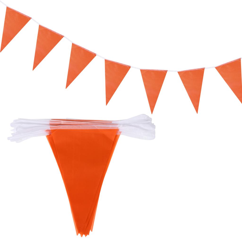 1/2 Pcs Pennant Banner Flags String Triangle Hanging Triangle Bunting Flags for Wedding Birthday Party Decorations 100 Ft Orange