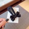 Polyester Plaid Bow Hairpin Zinc Zinc Alloy Korean Barrettes Hair Clip for Bangs Bownot Hair Clip  Women