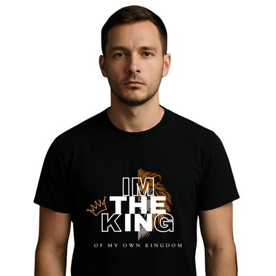 T-shirt Re del Mio Regno, Maglietta Ispiratrice, Regalo Unico per gli Amanti dei Leoni
