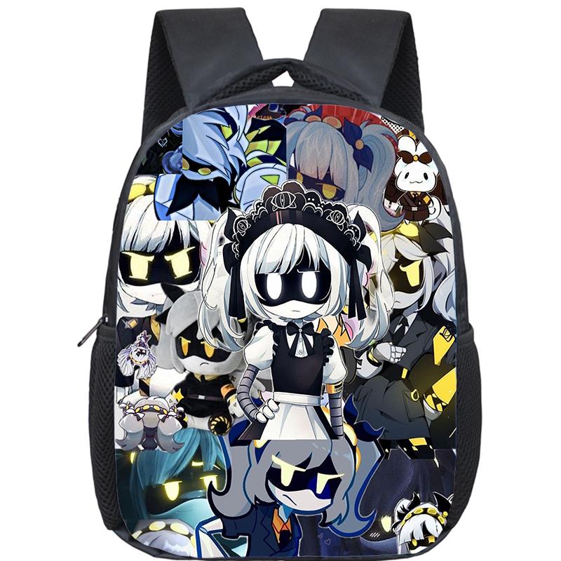 Cartoon Mord Drohnen Rucksack für Jungen Mädchen Uzi und N Aufdruck Schultasche 12 Zoll Kindergarten Kleinkind Schultaschen Kinderrucksack