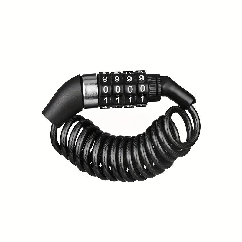 

4-значный кодовый замок для электросамокатов, велосипедов и шлемов, противоугонный, устойчивый к погодным условиям чёрный