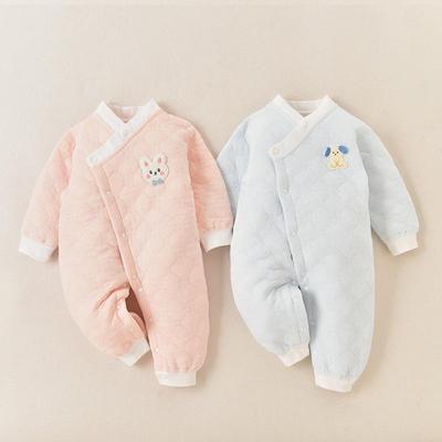 Quilted Baby Romper: Warm Cotton Onesie for Autumn & Winter