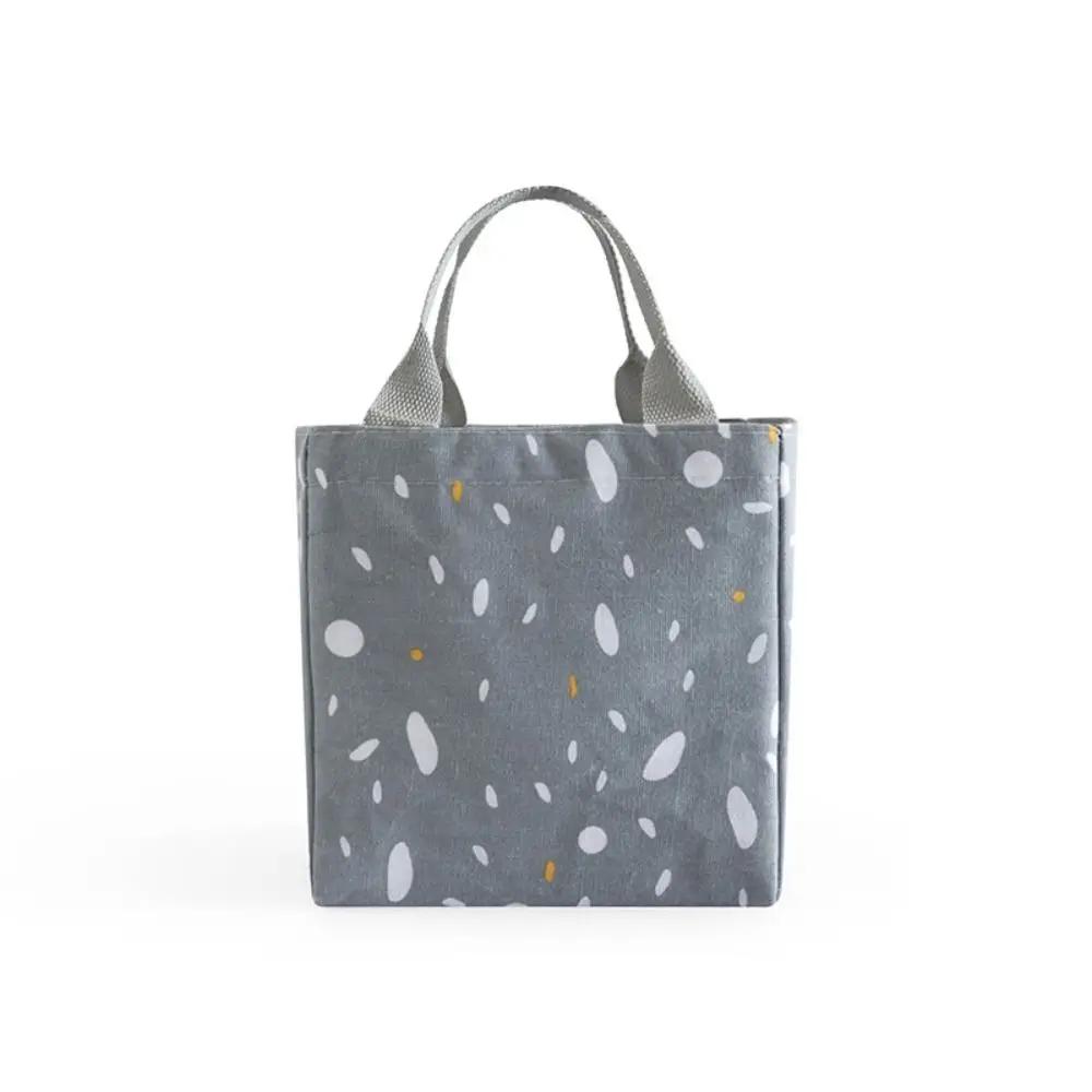 Oxford Cloth Insulated Lunch Bag Simple Large Capacity Portable Lunch Box Food Bags Women