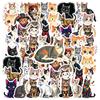 35-70pcs Lifelike Cat Stickers Cute Meow Style Graffiti Waterproof Decoration Diy Luggage Computer Phone Skateboard Sticker