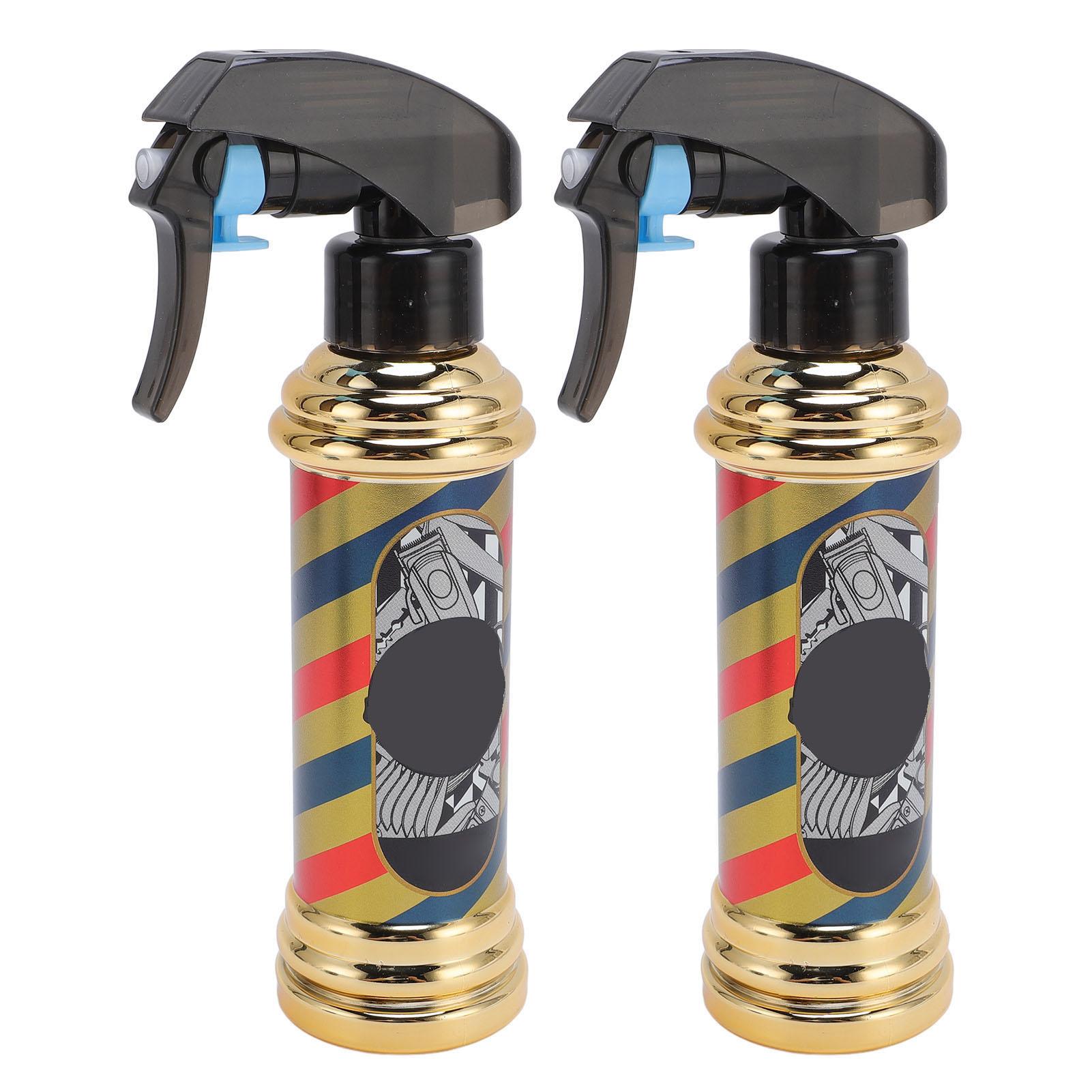 

2 шт. Парикмахерские бутылки-спреи Винтажный вид с вращающимся светом Многоразовый распылитель тонкого тумана для парикмахерского дела