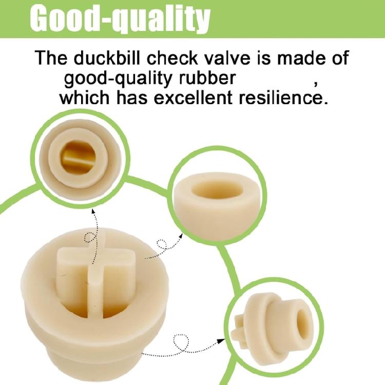 5 Pieces Strong Plastic Check Valves Duckbills 11mm Strong Valves Leak Proof Check Gate Suitable for Smooth Fluid Flows