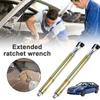 Motorized Rotating Ratchet Extended Wrench Hand Tool With Additional Grip For Simple Bolt Removal In Difficult Locations