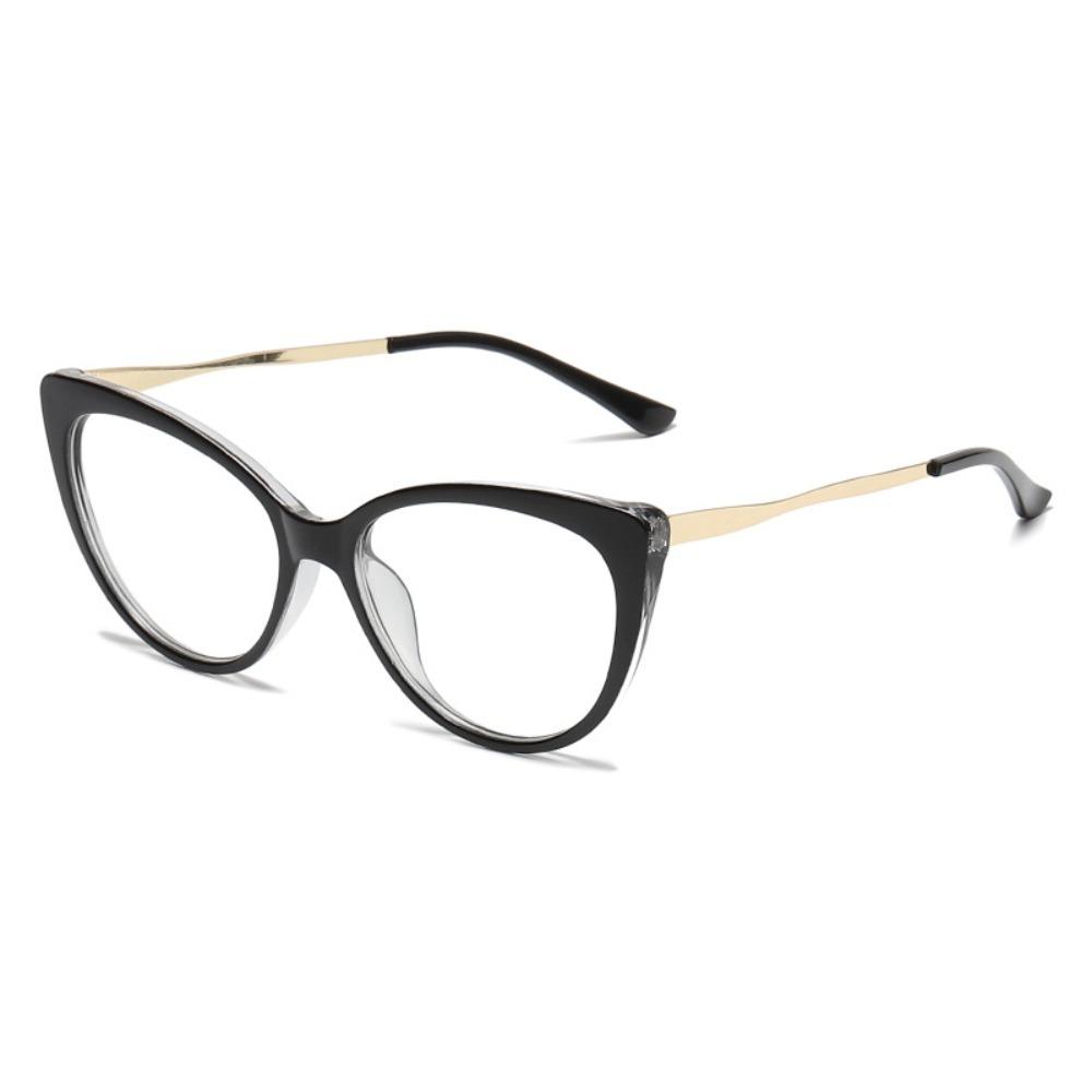 Aesthetic Glasses Replaceable Lens Eyeglasses Cat Eye Metal Frame Retro Eyeglasses