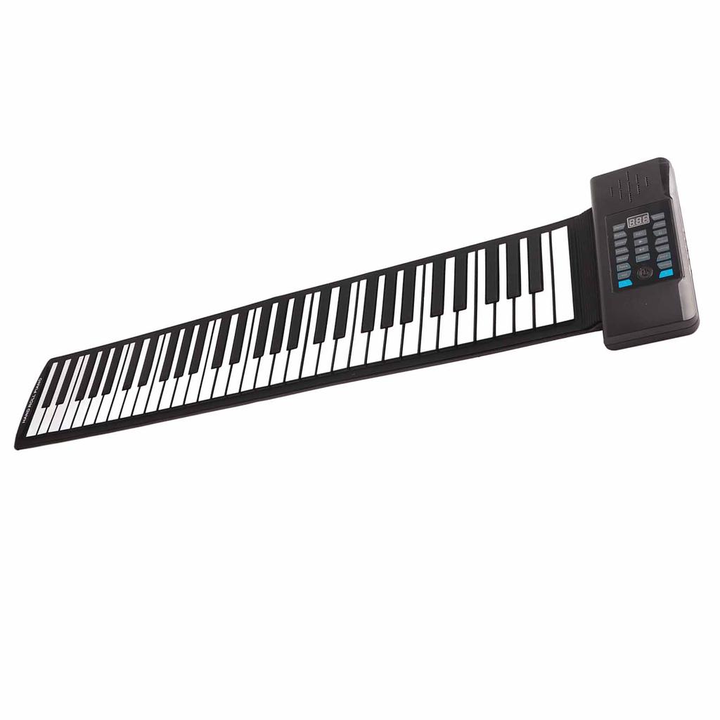 61 Keys Roll Up Keyboard Piano MIDI Function Portable Hand Roll Piano with LED Digital Display 100‑240V EU Plug