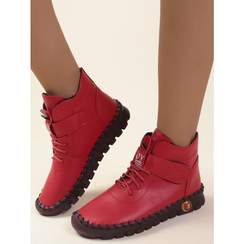 New Spring Casual Women Shoes Platform Loafers Lace Up Leather Flats Slip-On Mom Shoe Mujer Zapatos Chaussure Femme