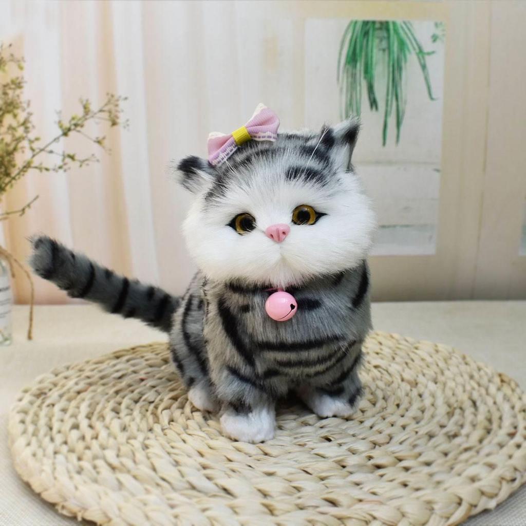 Cute Cat Pillow Cute Simulation Cat Doll Cloth Doll Plush Doll Children's Girl Soothing Gift