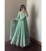 Women Bollywood Anarkali Heavy Faux Georgette Salwar Suit Indian Designer Party Wear Gown Pant Dupatta Set