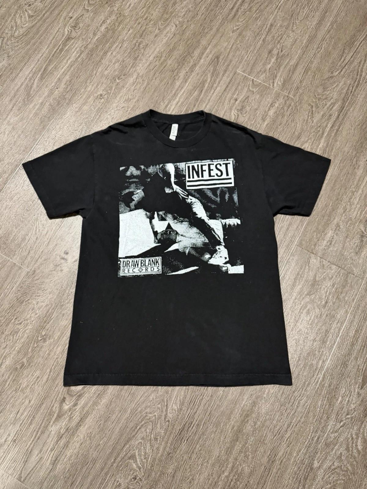Infest Band T-Shirt Large Draw Blank Records Powerviolence Hardcore L