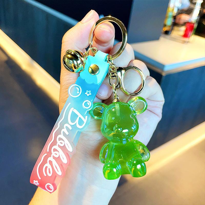 Colorful Resin Cartoon Keychains Bear And Rabbit Perfect For Party Favors