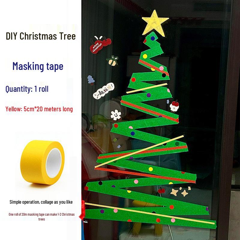 Budget-Friendly DIY Crepe Paper Christmas Tree Decoration Kit for Windows