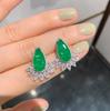 Jewelry Popular Simulation Emerald Necklace Emerald Earrings Jewelry Set